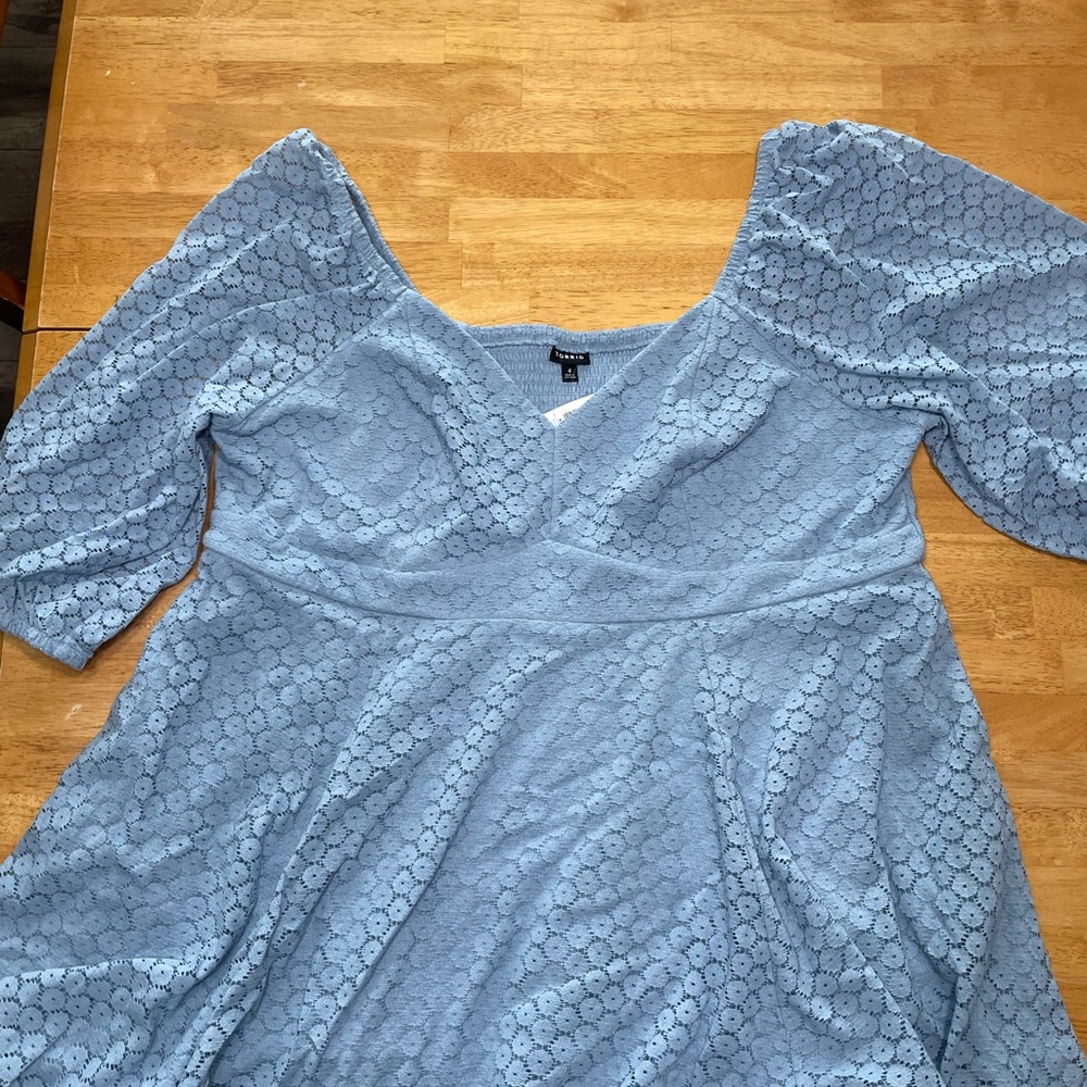 Torrid 3/4 Sleeve Sweetheart Neck Skater Dress